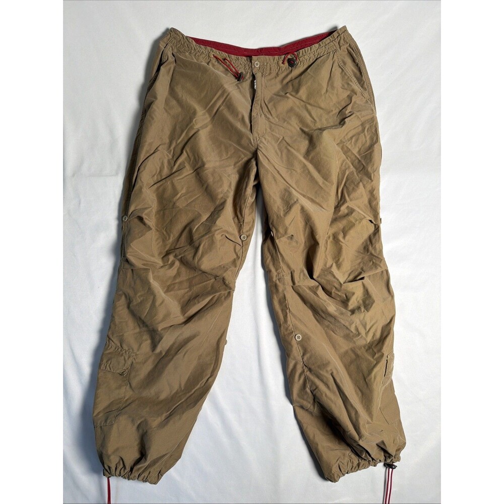 Canyon River Blues Pants Mens XL Nylon Cargo Zip Pockets Hiking Outdoor Khaki